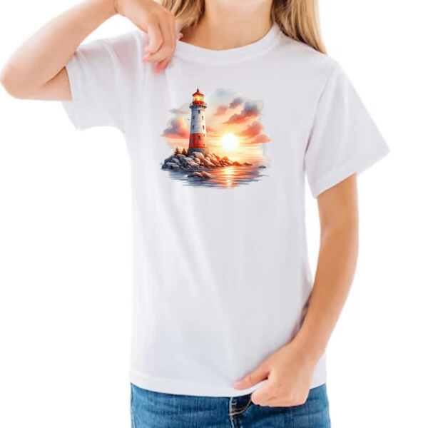 Camiseta Infanto Juvenil Farol travel art - Imagem 3