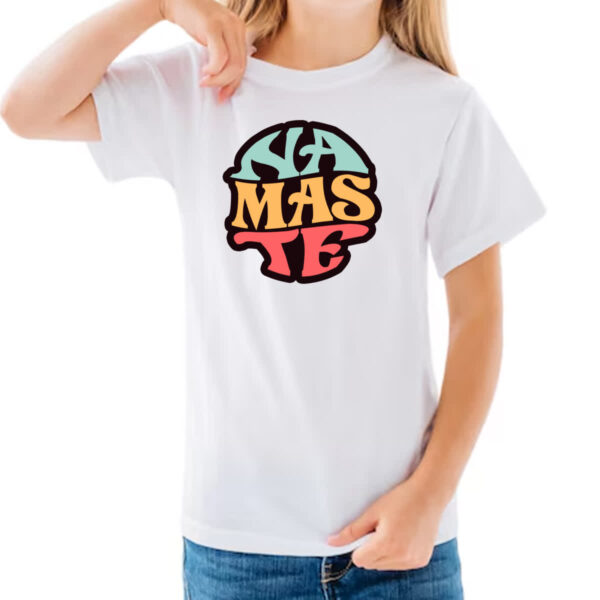 Camiseta Infanto Juvenil Namaste Round Circle - Imagem 3