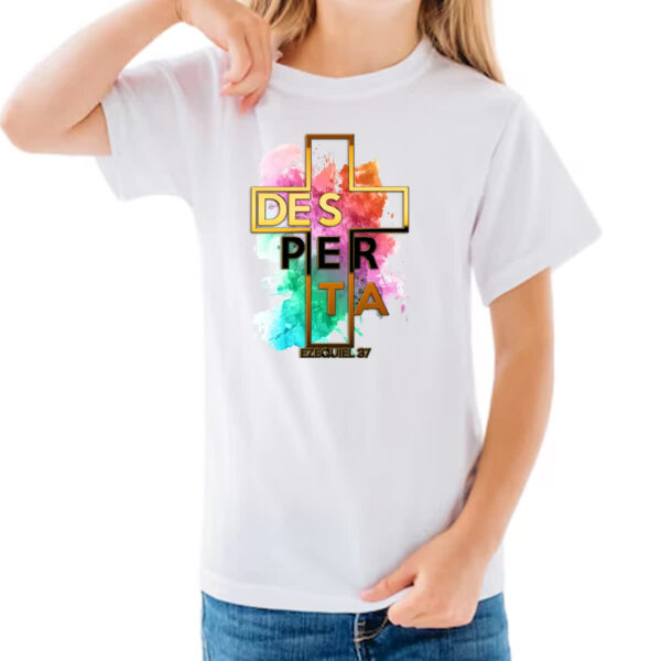Camiseta Infanto Juvenil Gospel Desperta Ezequiel 37 - Imagem 3