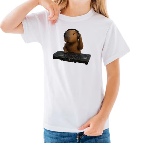 Camiseta Infanto Juvenil Capivara DJ - Imagem 3