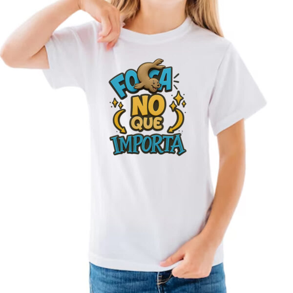Camiseta Infanto Juvenil Foca no que importa - Imagem 3