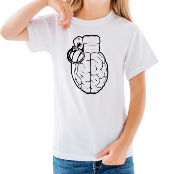 Camiseta Infanto Juvenil Cerebro granada PB - Imagem 3