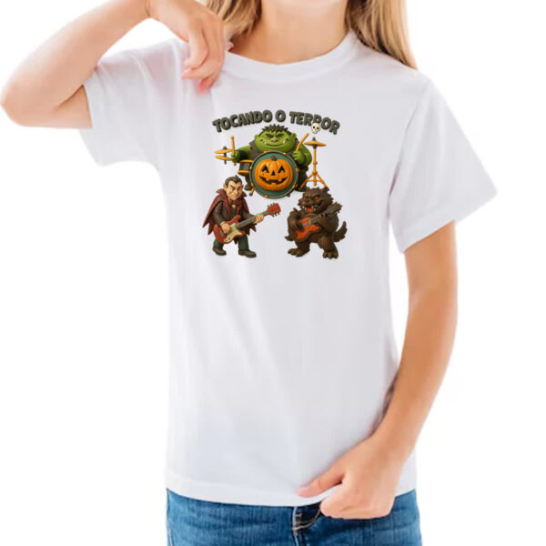 Camiseta Infanto Juvenil Tocando o terror - Imagem 3
