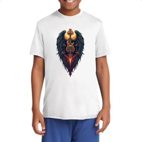 Camiseta Infanto Juvenil Guitarra Asas de Anjo - Imagem 4