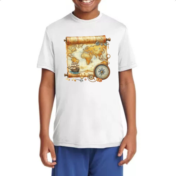 Camiseta Infanto Juvenil Mapa travel art - Imagem 4