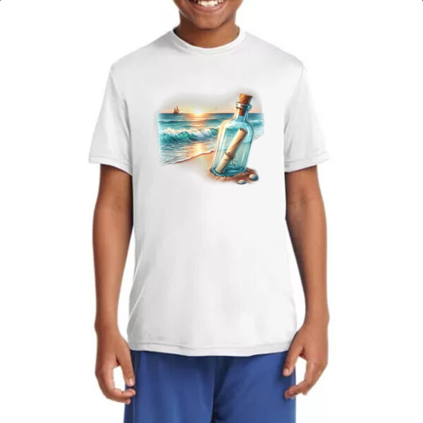 Camiseta Infanto Juvenil Mensagem na garrada travel art - Imagem 4