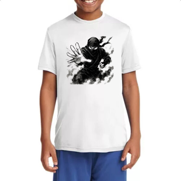 Camiseta Infanto Juvenil Ninja Smoke Grafite Arte - Imagem 4