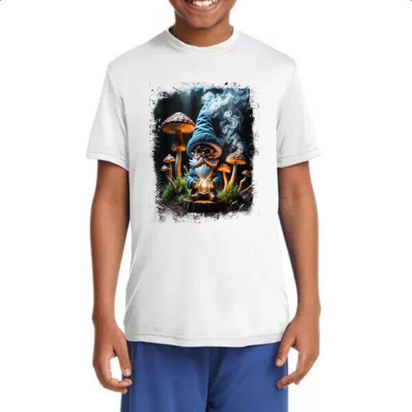 Camiseta Infanto Juvenil Floresta Gnomo Cogumelo - Imagem 4