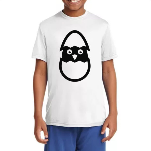 Camiseta Infanto Juvenil Pintinho nascendo linear arte - Imagem 4