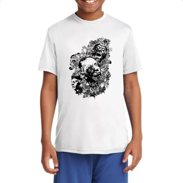 Camiseta Infanto Juvenil Zumbis psicodelico arte - Imagem 4