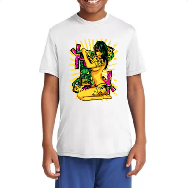 Camiseta Infanto Juvenil Gangster Girl Skate - Imagem 4