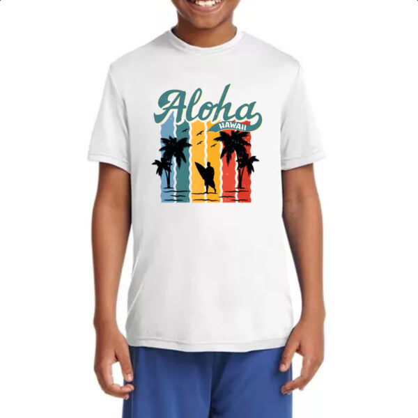Camiseta Infanto Juvenil Aloha Hawaii Vintage Style - Imagem 4
