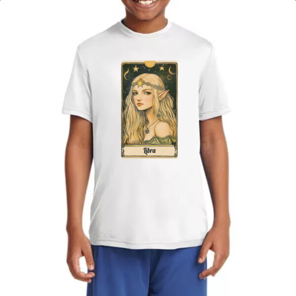 Camiseta Infanto Juvenil Carta Taro Signo Libra - Imagem 4