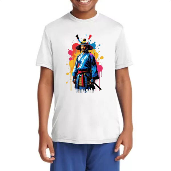 Camiseta Infanto Juvenil Samurai color style art - Imagem 4