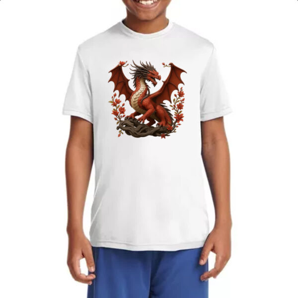 Camiseta Infanto Juvenil Dragao vermelho japones - Imagem 4