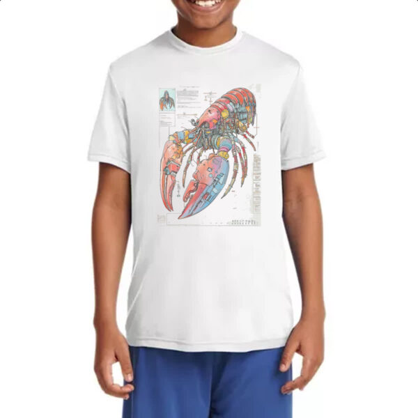 Camiseta Infanto Juvenil Lagosta Mecanica Interna Cyberpunk - Imagem 4