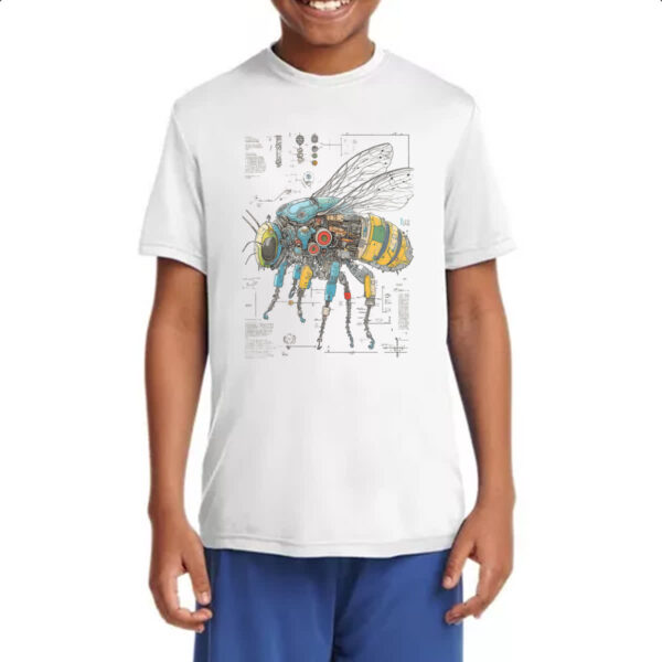 Camiseta Infanto Juvenil Mosca Mecanica Interna Cyberpunk - Imagem 4