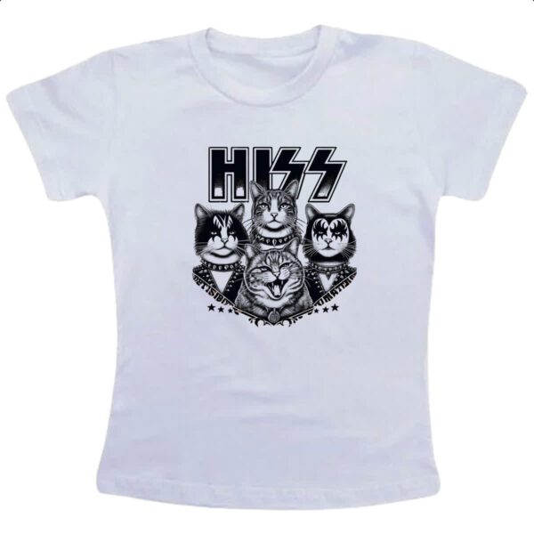 Camiseta Infanto Juvenil HISS Gatos do Rock