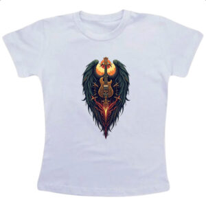 Camiseta Infanto Juvenil Guitarra Asas de Anjo