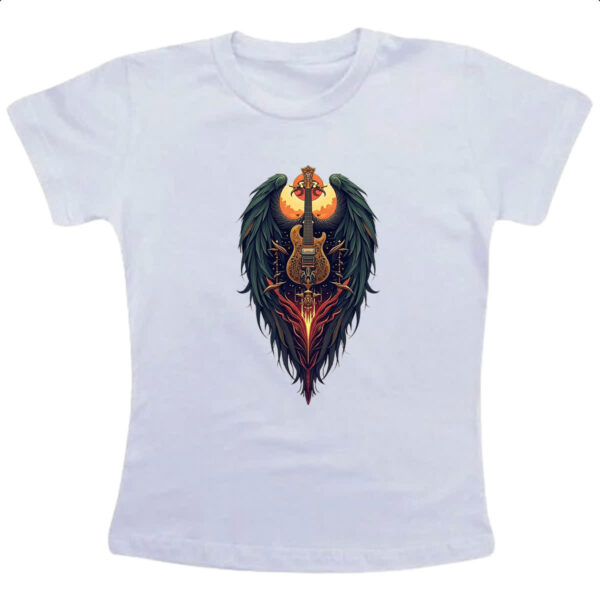 Camiseta Infanto Juvenil Guitarra Asas de Anjo