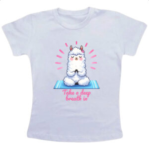 Camiseta Infanto Juvenil Lhama Take a deep breath