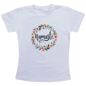Camiseta Infanto Juvenil Namaste Coroa de Flores