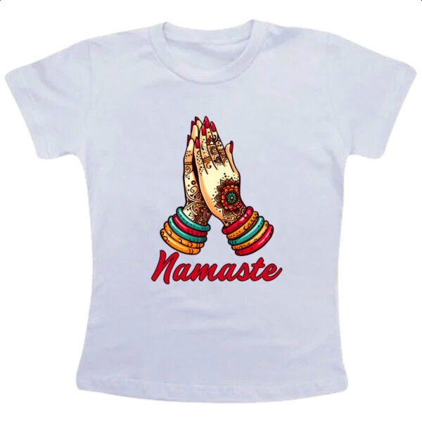Camiseta Infanto Juvenil Namaste Girl Hands