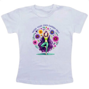 Camiseta Infanto Juvenil Namaste Yoga Girl Flowers