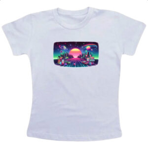 Camiseta Infanto Juvenil Nostalgia anos 80 neon