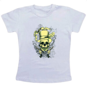 Camiseta Infanto Juvenil Caveira e revolveres