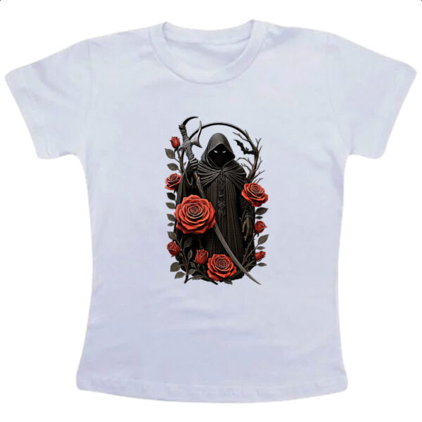 Camiseta Infanto Juvenil Morte entre rosas