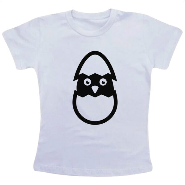 Camiseta Infanto Juvenil Pintinho nascendo linear arte