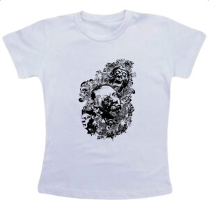 Camiseta Infanto Juvenil Zumbis psicodelico arte