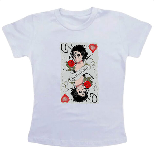 Camiseta Infanto Juvenil Carta Rainha Catrina