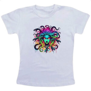 Camiseta Infanto Juvenil Medusa Neon Art