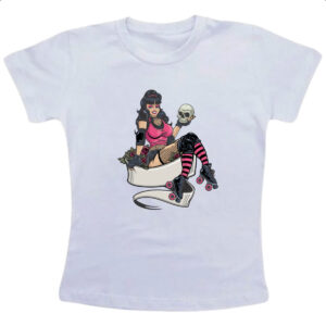 Camiseta Infanto Juvenil Patinadora com cranio