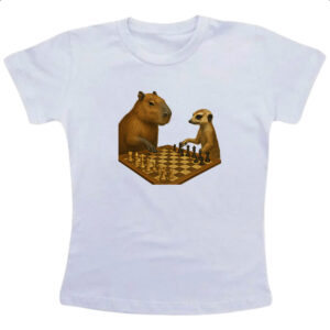 Camiseta Infanto Juvenil Xadrez Capivara vs Suricato