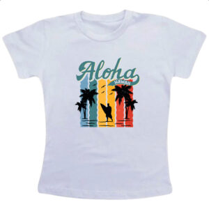Camiseta Infanto Juvenil Aloha Hawaii Vintage Style