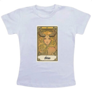 Camiseta Infanto Juvenil Carta Taro Signo Aries