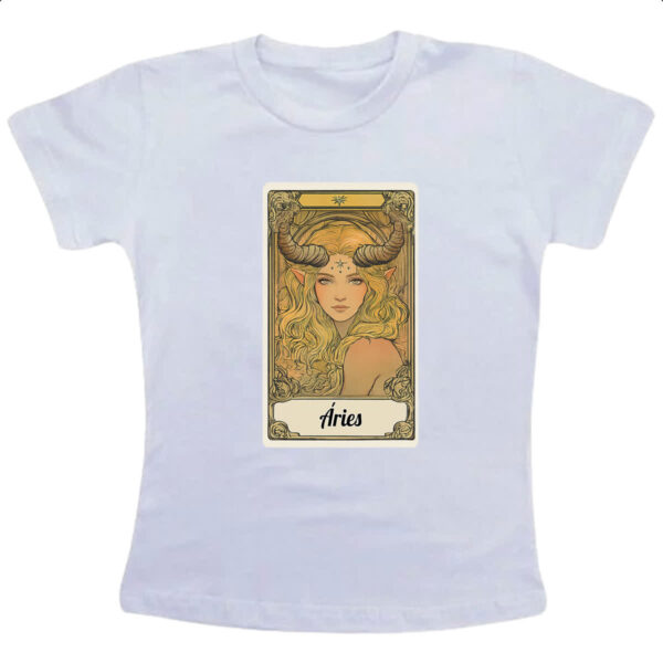 Camiseta Infanto Juvenil Carta Taro Signo Aries