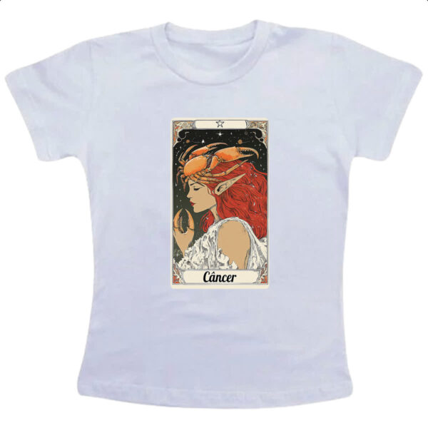Camiseta Infanto Juvenil Carta Taro Signo Cancer