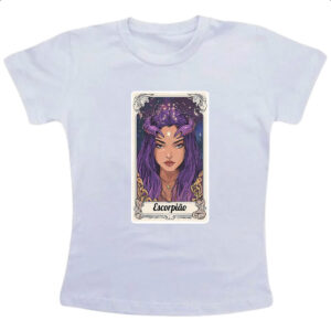 Camiseta Infanto Juvenil Carta Taro Signo Escorpiao