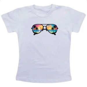 Camiseta Infanto Juvenil Oculos reflexo sunset