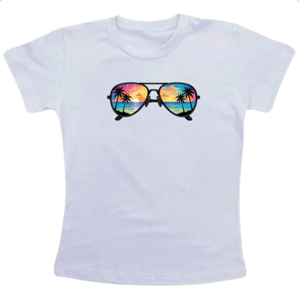 Camiseta Infanto Juvenil Oculos reflexo sunset