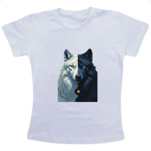 Camiseta Infanto Juvenil Lobo Yin-yang