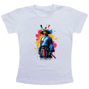 Camiseta Infanto Juvenil Samurai color style art