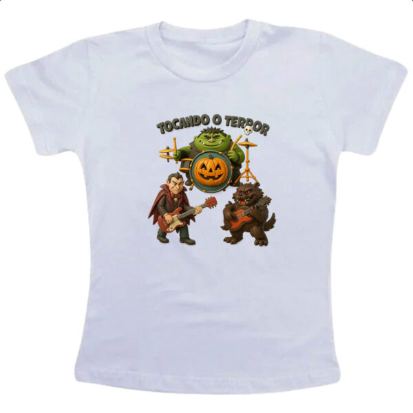Camiseta Infanto Juvenil Tocando o terror