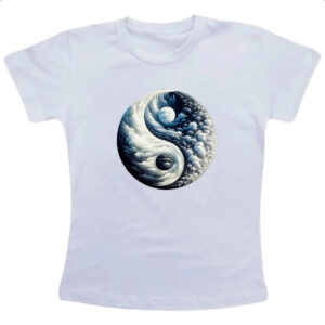 Camiseta Infanto Juvenil Yin Yang Nuvens