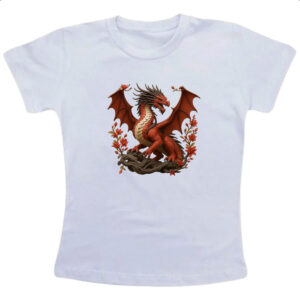 Camiseta Infanto Juvenil Dragao vermelho japones
