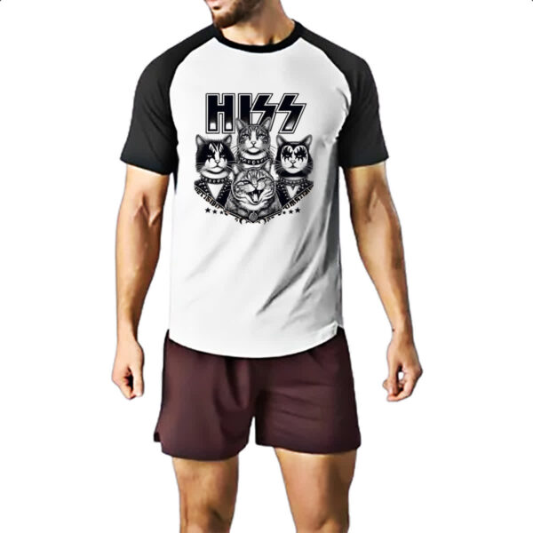 Camiseta Raglan HISS Gatos do Rock - Imagem 2